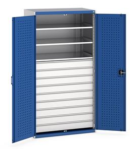 Bott Cupboard 1050Wx650Dx2000mm H - 9 Drawers & 3 Shelves Bott 1050mm wide x 650mm deep pre Kitted cupboards with Shelves Drawers or Eurocontainers 39/40021114.11 Bott Cupboard 1050Wx650Dx2000mm H 9 Drawers 3 Shelves.jpg